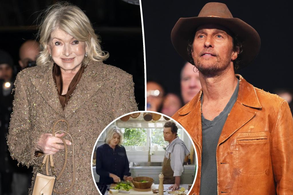 Martha Stewart admits Matthew McConaughey ‘scared’ her during ‘crazy’ filming experience