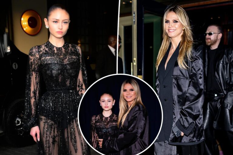 Heidi Klum and daughter Leni twin in all-black looks at The King’s Trust Gala